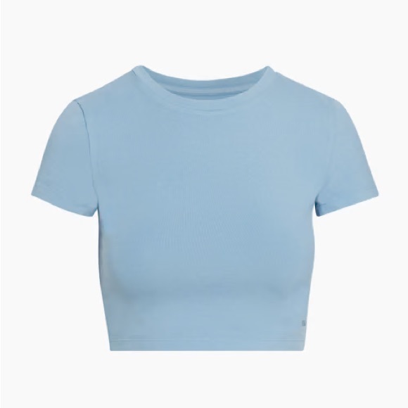 Aritzia TNA Hold-It Ortiz Cropped T-Shirt — Stratus Blue - Picture 1 of 12
